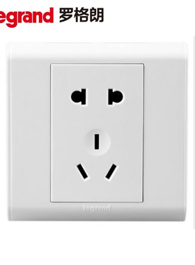 TCL罗格朗正品插座美驭(方)系列五孔连体二三极插座V426/10USL