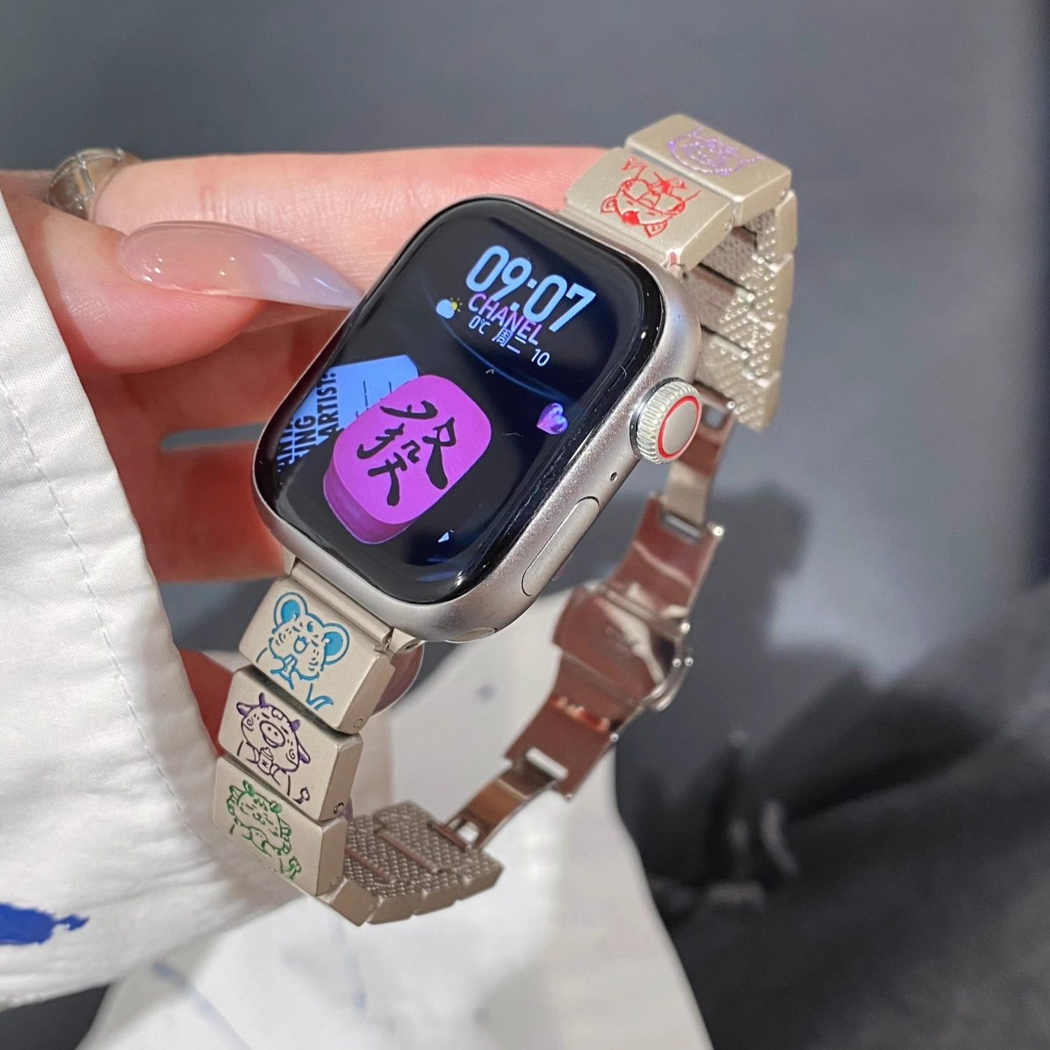 适用小米10/9/8 NFC陶瓷版Pro十二生肖方块金属红米6/5/4手环表带