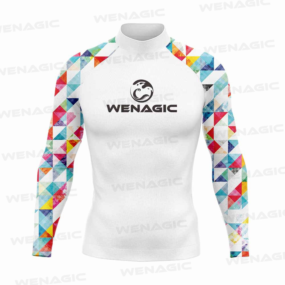 2023WENAGIC 分体防晒长袖泳衣浮潜服速干冲浪服沙滩室内健身运动