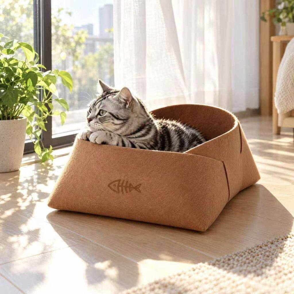 毛毡猫窝狗窝安全感深度睡眠四季通用小型犬窝猫床夏季可拆洗拆卸
