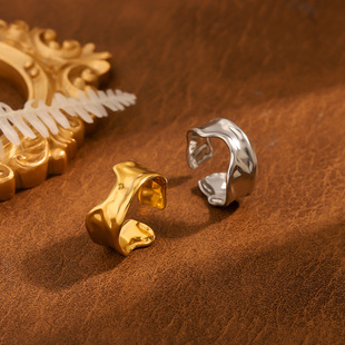 新款钛钢戒指跨境戒指女首饰电镀开口小众情侣对戒饰品