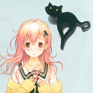 你和她和她的恋爱向日葵cos发夹黑猫发卡头饰君与彼女与彼女之恋