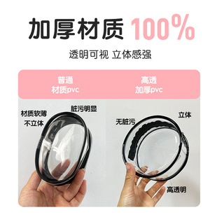 10cm棉花娃娃痛包pvc透明圆形玩偶团子外出遛娃包 15cm娃娃收纳包