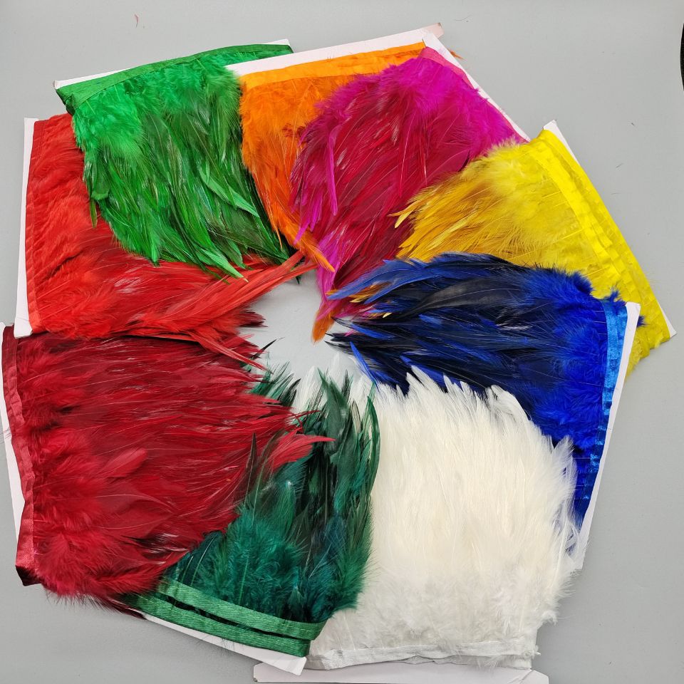 鸡毛布袋 白尖布袋羽毛 羽毛服饰配饰