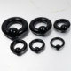 黑色亚克力安检环卡球环多用环耳扩朋克穿刺饰品粗细款