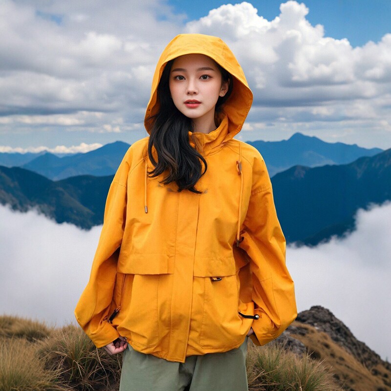 刘亦菲同款冲锋衣女秋冬户外工装夹克登山服男可拆卸防风雨