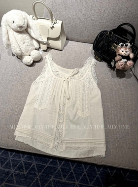【我的少女时代】蕾丝花边背心法式复古重工精致蕾丝吊带背心女夏