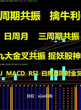 九大金叉共振kdj日周月macd黑马rsi短线主力庄家打板抓涨停