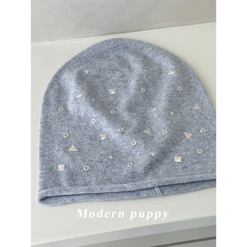 秋季新品铆钉星星包头堆堆帽女