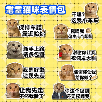 耄耋车贴猫咪me表情包汽