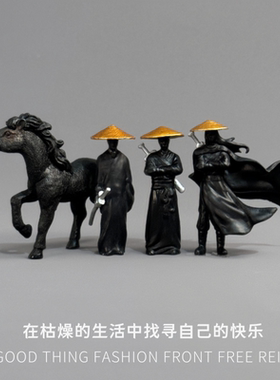 寒江孤影江湖故人摆件侠