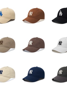 韩国代购MLB 休闲百搭棒球帽软顶鸭舌帽时尚简约遮阳帽洋基队cp66