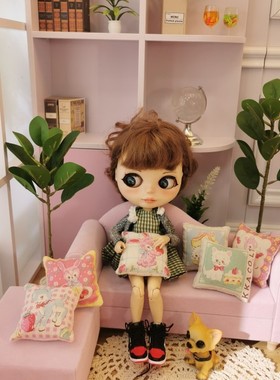 blythe小布Monst野蛮宝贝Holala火辣辣BJD6分8分娃用抱枕娃屋配件