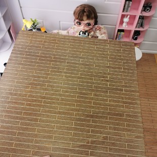 DIY娃屋地板BJD SD小布Blythe拍照背景板45CM仿古做旧整块木地板