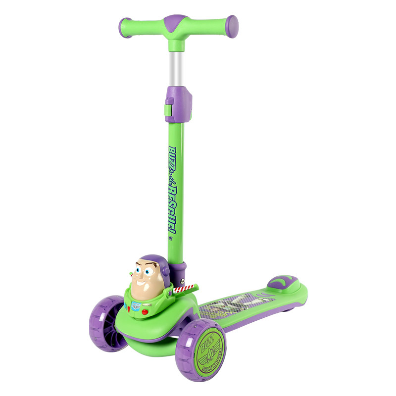 麦斯卡3D儿童滑板车可调高度闪光PU轮