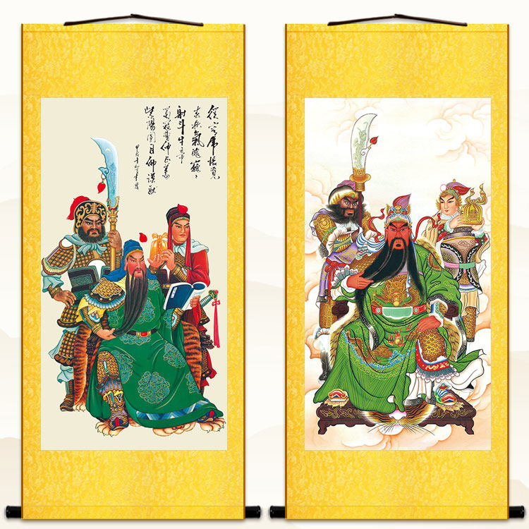 关羽画像周仓,关羽画像素描_大山谷图库