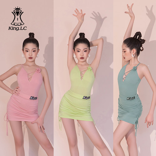 鹏翼之美女童拉丁舞专业练功服