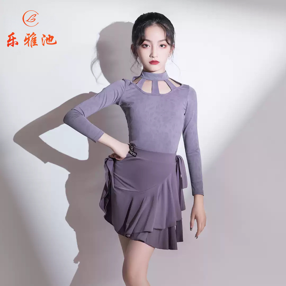 乐雅池春夏新款拉丁舞服装儿童女童练功服训练服舞蹈服演出服