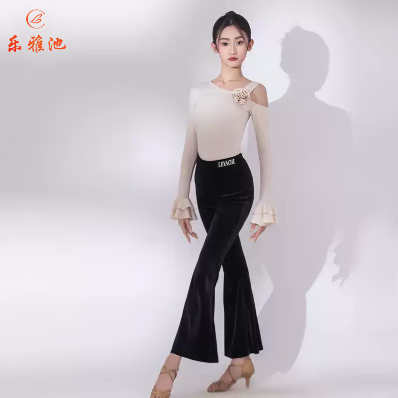 乐雅池2026新款秋冬拉丁舞服女童儿童成人日常练功表演训练舞蹈服