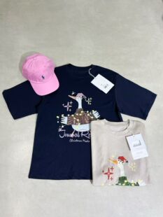 Nuanma26夏~童趣大白鹅重工刺绣手工钉珠印花廓形麻里棉短袖T恤