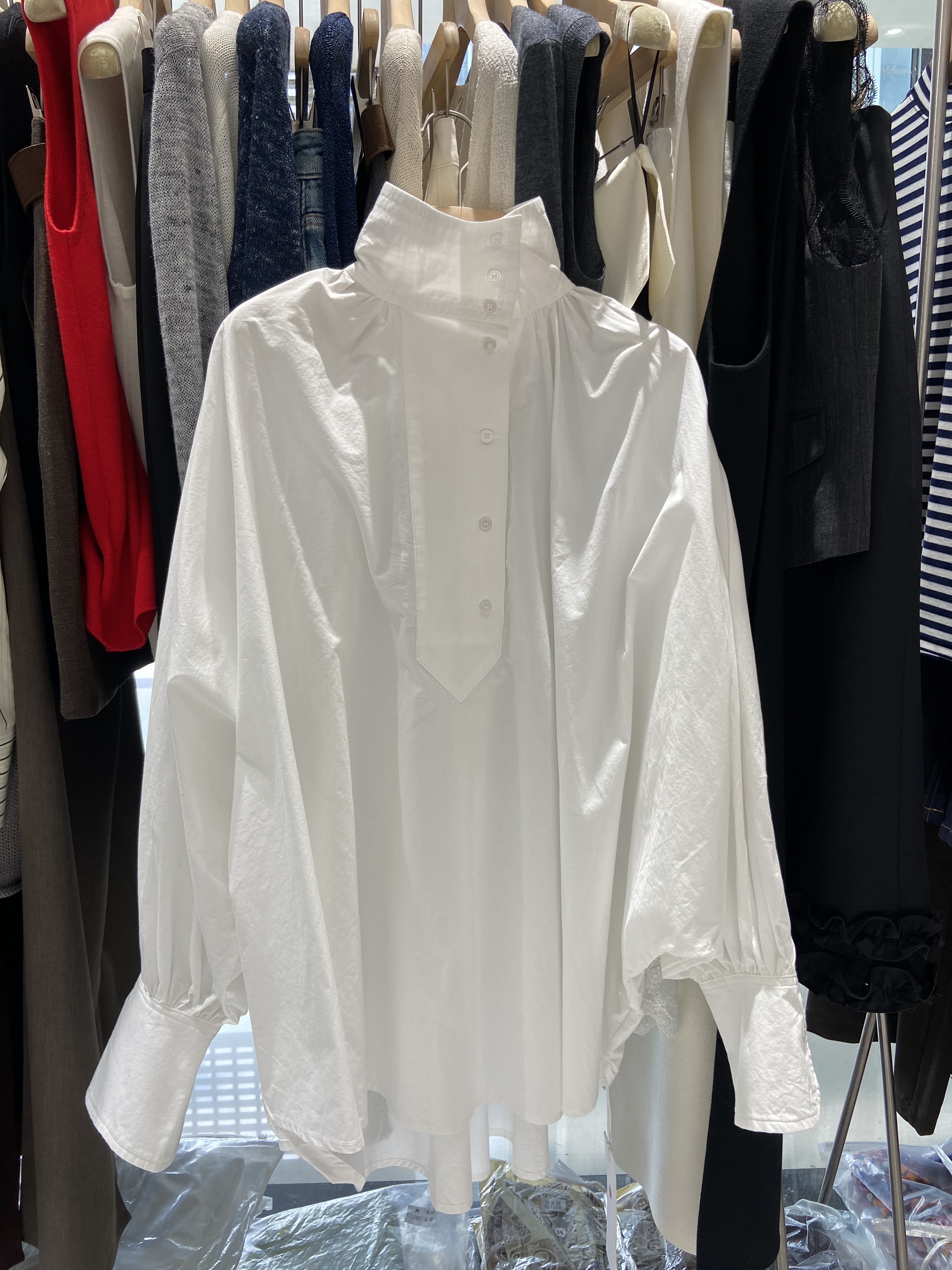 DTWO OFFICIAL2025秋季新高级长袖衬衫女宽松立领衫衣5315133KQ#