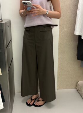 lafalian小众复古高腰显瘦直筒阔腿裤女2026新款休闲长裤子9119#