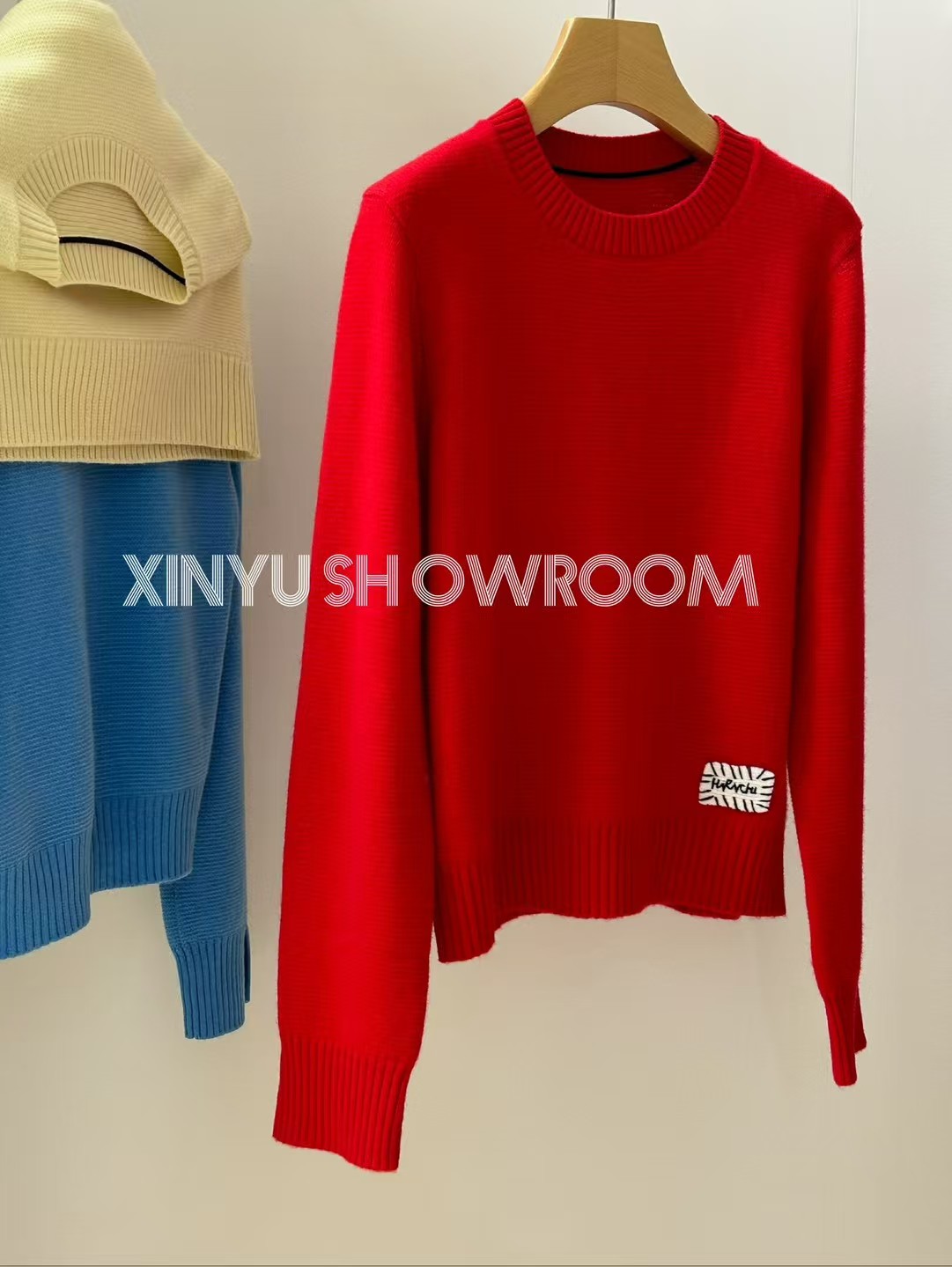 CHICJOC意大利L*P纯羊绒/牦牛绒羊毛 基础休闲马鞍肩圆领宽松毛衣