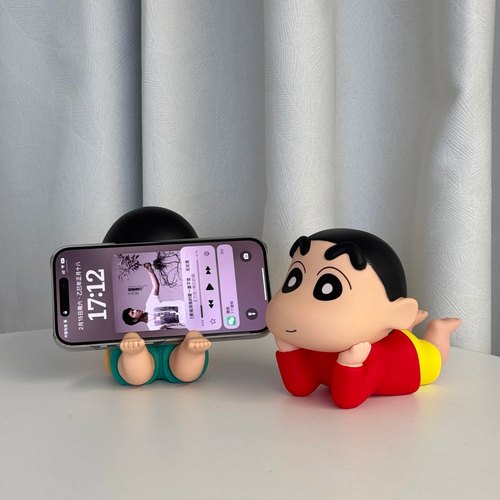 小新阿呆手办手机支架桌面摆件