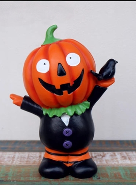 万圣节南瓜人桌面装饰摆件儿童礼物万圣节场景布置装扮摆件