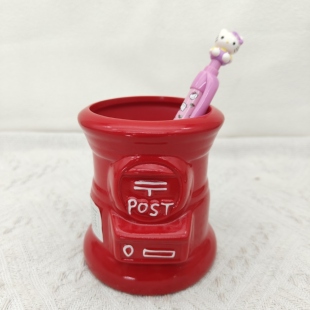 日式邮筒笔筒收纳陶瓷摆件拍照摄影道具家具柜台装饰