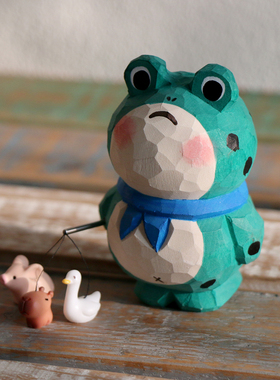 实木网红车载趣味摆件