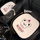 新款 毛绒车座垫保暖女士卡通加厚主驾驶单片座椅车垫 汽车坐垫冬季