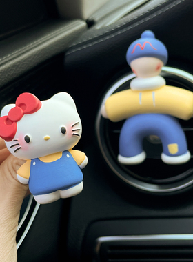 创意车载香薰2026新款KT猫香水汽车空调出风口装饰车内饰品摆件女