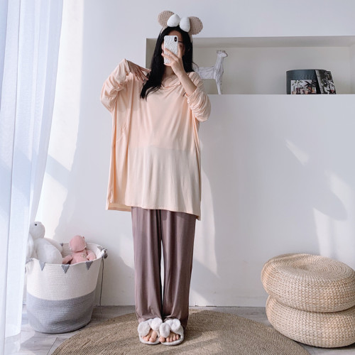 女莫代尔哺乳睡衣月子服