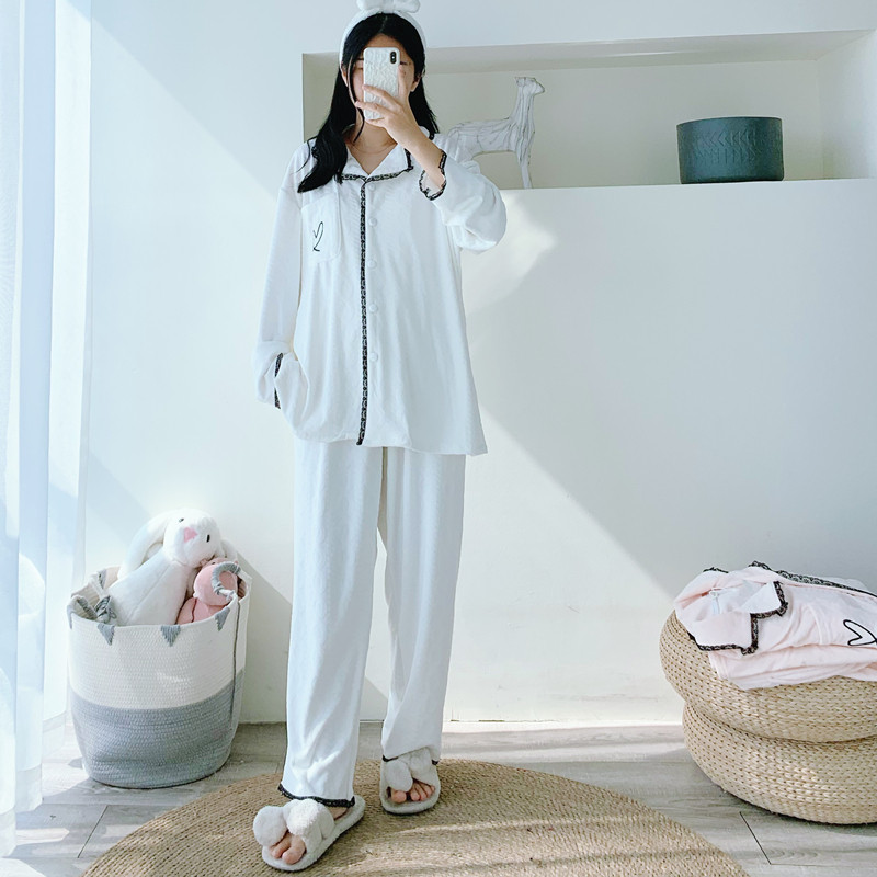 女海岛绒花边睡衣家居服