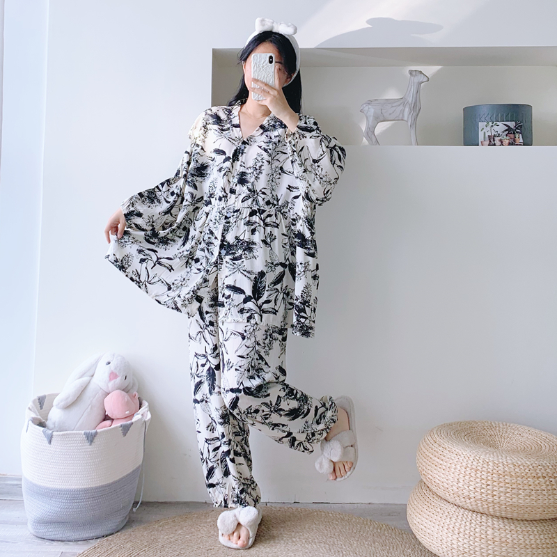 女绵绸哺乳产后月子服