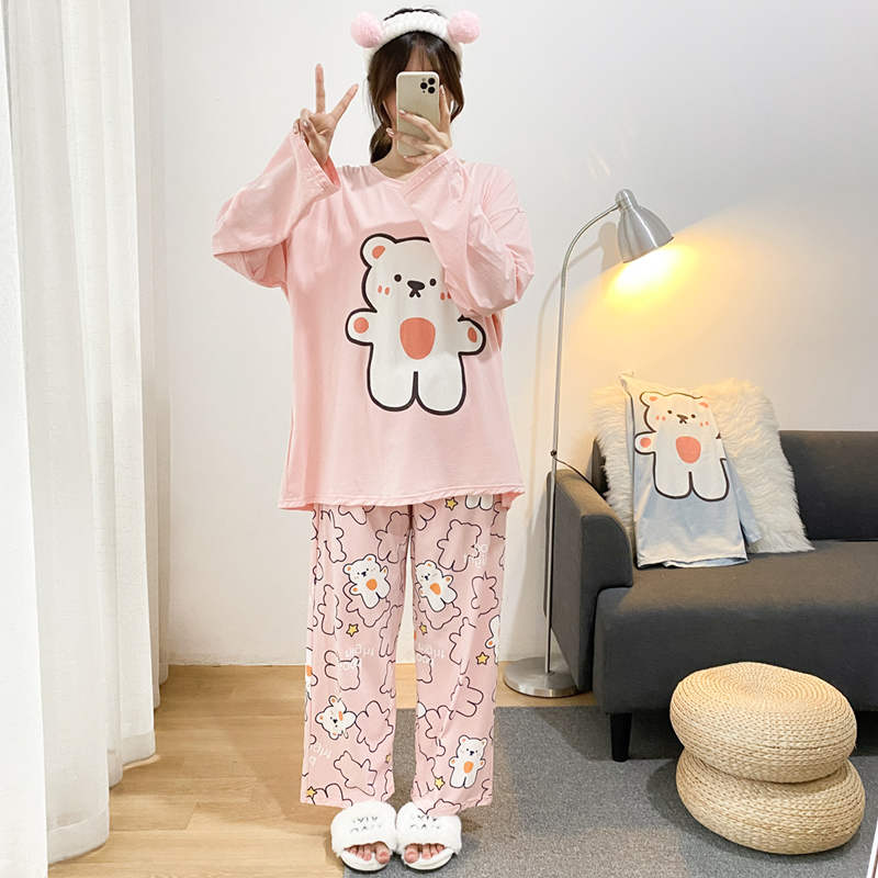 女纯棉卡通睡衣家居服