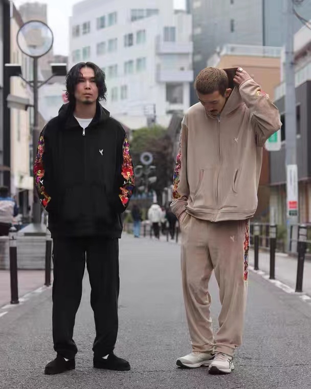 长裤灯芯绒日系复古重工刺绣