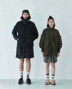 COMFY 22SS 日系宽松休闲多口袋立领男女城市机能冲锋衣夹克外套