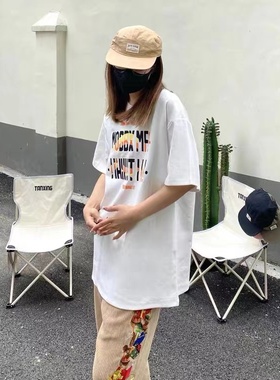 DOUBLET 井野江之 日系刺绣情侣宽松休闲纯棉短袖T恤TEE