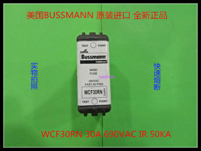 WCF30RN 美国BUSSMANN保险丝快速熔断器 30A 690VAC IR50KA