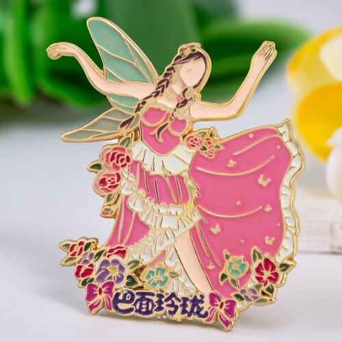 迪丽热巴同款金属徽章胸针礼物