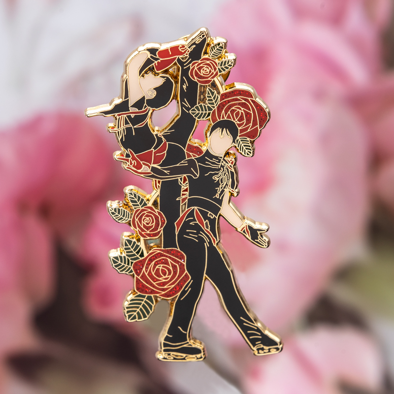 羽生结弦玫瑰人生金属徽章潮玩