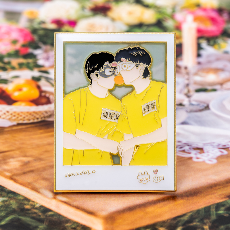 刘耀文宋亚轩文轩哥俩好金属徽章