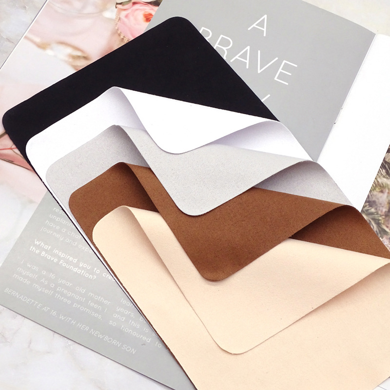 厂家直销鹿皮绒眼镜布黑白米色