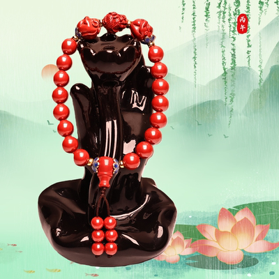 福瑞堂天然朱砂正品女款手链