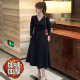 法式 赫本风黑色打底连衣裙2025年春款 内搭长裙女气质高级感小黑裙