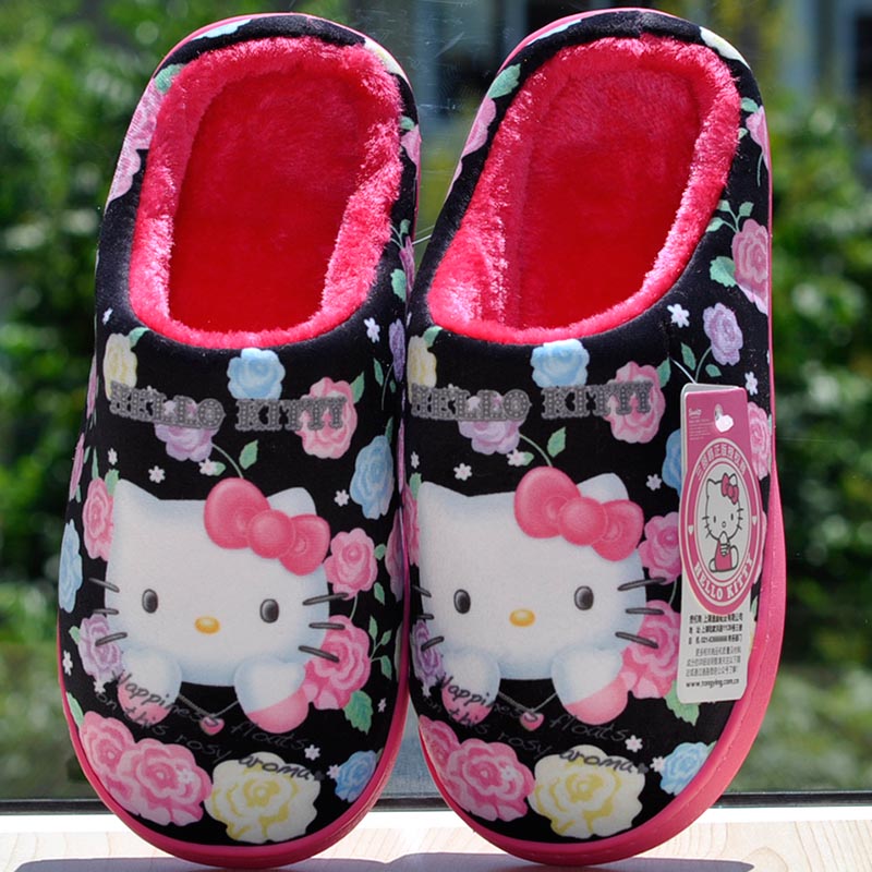 Hello Kitty儿童棉拖鞋冬 亲子鞋女童拖鞋可爱宝宝小孩防滑家居鞋