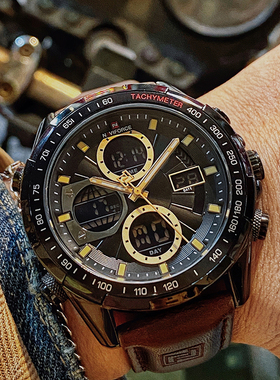 Naviforce领翔2022年新款复古手表防水夜光运动时尚多功能男士表