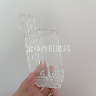 亚克力方管红虫大丰年虾喂食圈 挂缸壁加底喂鱼热带鱼水蚤投喂管